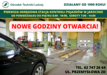 Nowe godziny otwarcia Stacji Kontroli Pojazdów